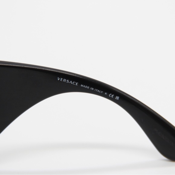 NEW VE4451 GB1/55 BLACK BLUE OVERSIZED SHIELD SUNGLASSES VERSACE MOD 4451 - Picture 9 of 10